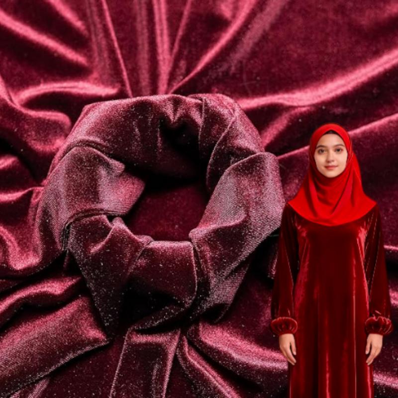 Multi Color 100% Pure Silk Velvet Fabric Solid Color for Garment From China Factory Direct with  Price