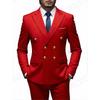 Fashion Men's Leisure Boutique Business Banquet Solid Color Wedding Double Breasted Slim Fit Suit Blazers Jacket