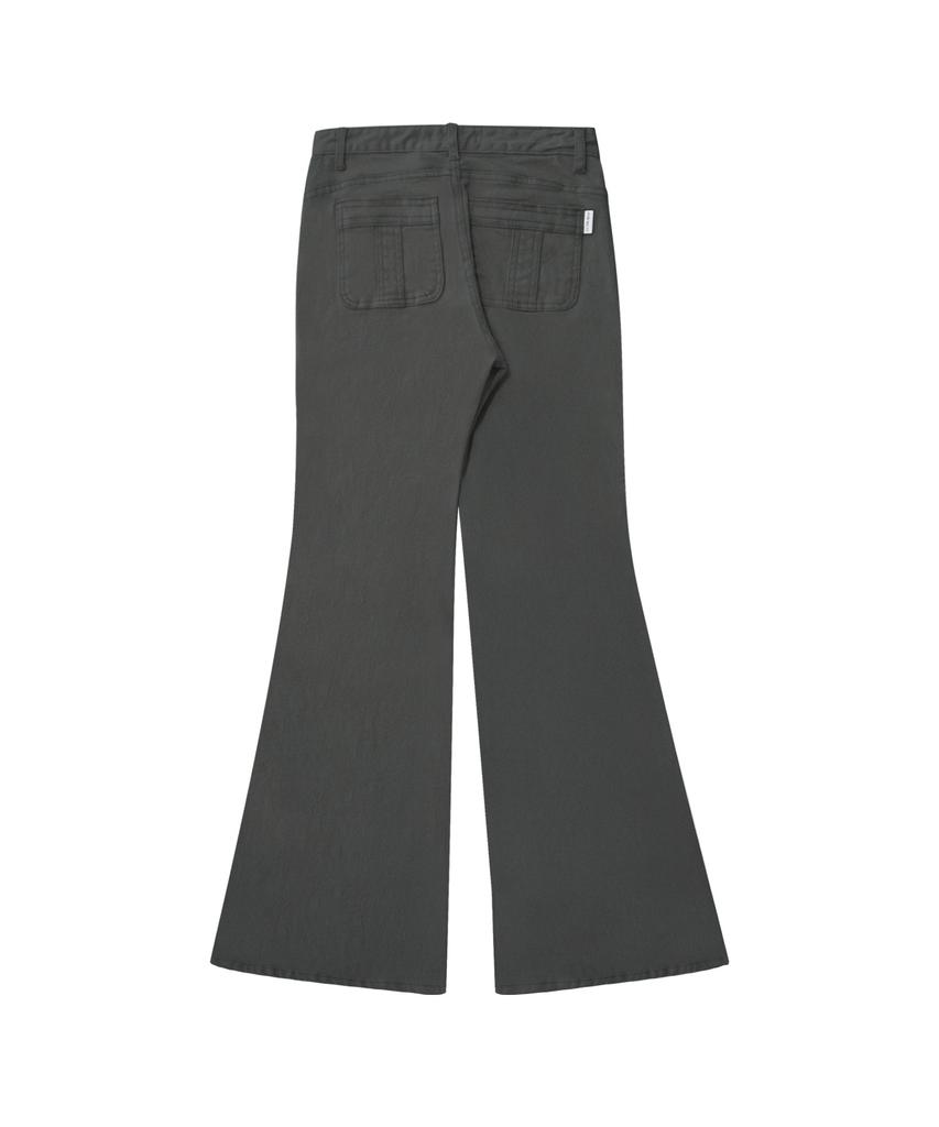 Mileko Button Pocket Bootcut Pt Charcoal