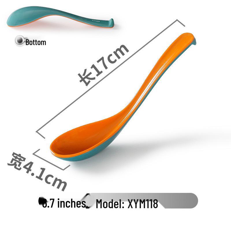 Xiangyuanmei Colorful Melamine Soup Spoon - Restaurant & Hotel Stirring Spoon, Imitation Porcelain, Plastic, for Hot Pot