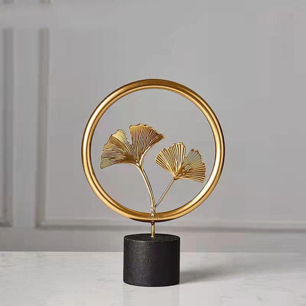 

Ornaments Living Room Iron Arts Crafts Leaves Sculpture Ginkgo Leaf Ornaments Desktop Ornaments C