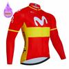 Movistar Pro Winter Cycling Set Thermal Fleece Bicycle Clothing Long Sleeve Jersey Road Bike Clothes Ropa Ciclismo MTB Uniform