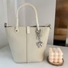 Ins Style Silver Heart Key Chain Alloy Bowknot Phone Pendant Headphone Case Charm Car Key Ring Bag Decor
