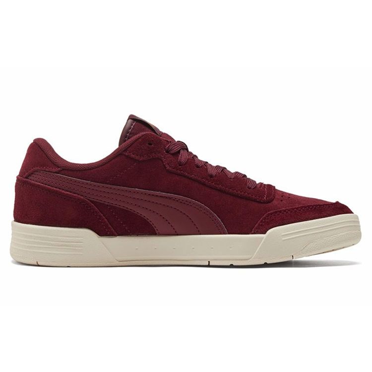 Puma Caracal Leather Casual Durable Low-Top Sneakers Unisex Sneakers Burgundy 370304-20