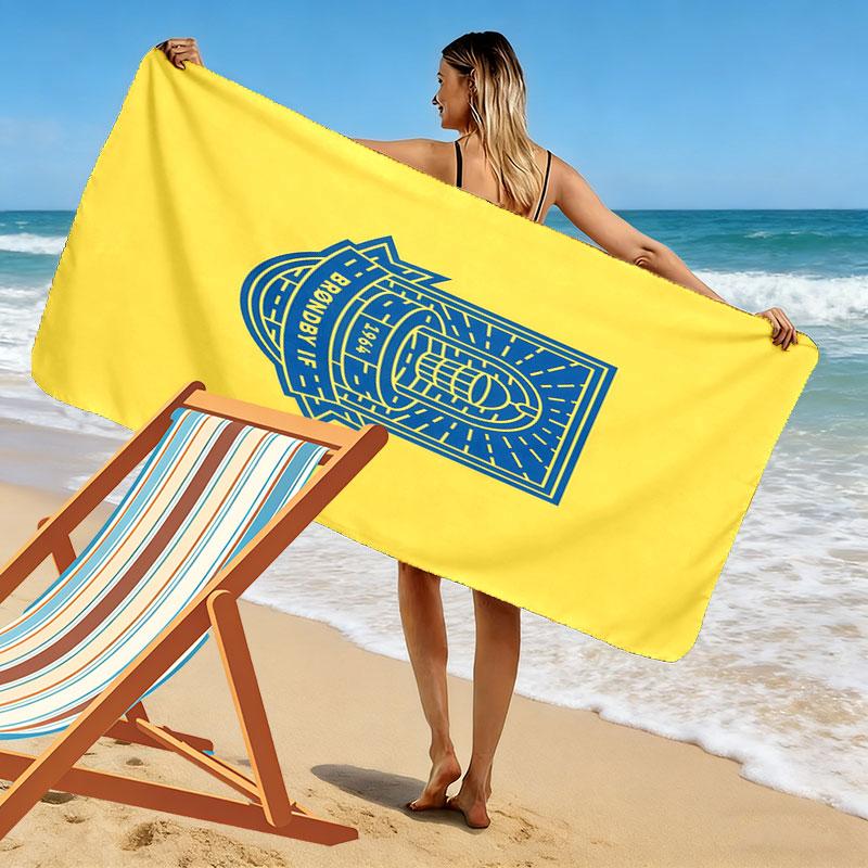 Brøndby IF LOGO Print Beach Towel, Large Soft Quick Dry Towel for Beach Camping Swimming