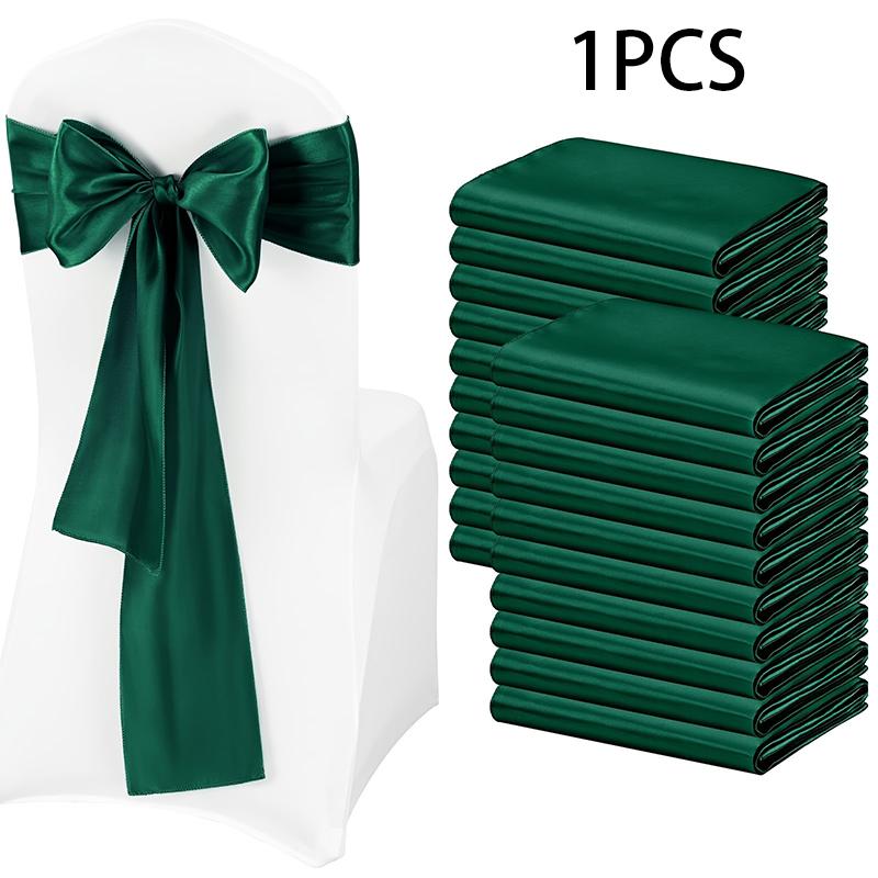 Satin Chair Sashes Wedding Chair Bow Knot Ribbon Tie For Wedding banquet ThanksgivingParty HotelBirthdayBanquet Chair Decoration
