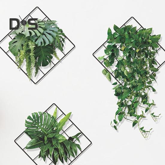 6 ks 3D mřížka nálepka se zelenými rostlinami odnímatelná vodotěsná PVC samolepící samolepicí obývací pokoj ložnice kancelář nástěnné umění dekorace zeleň