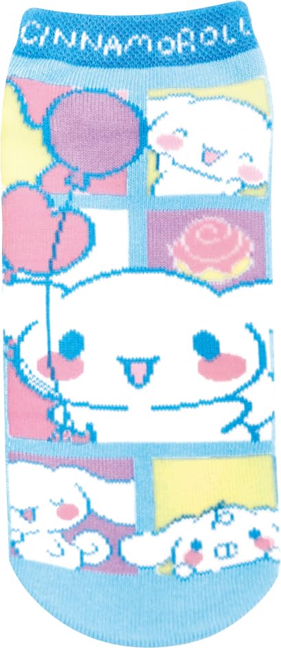 

Жаккардовые носки с персонажами Sanrio Cinnamoroll Tile для взрослых и женщин JGS0821 [J s Planning] (22-24см)