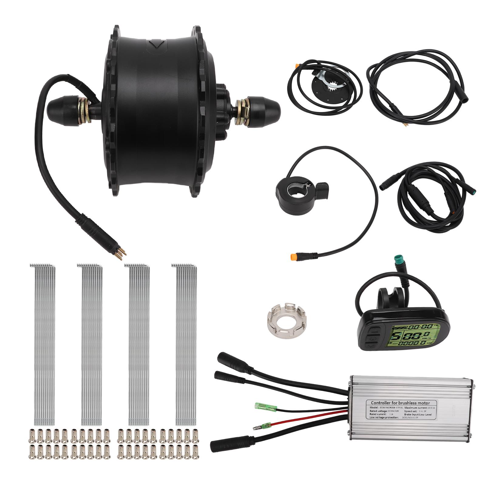 

Комплект для переоборудования электрического снегохода 36 В 500 Вт Мотор-колесо переднего колеса с толстыми шинами с контроллером дисплея LCD5 26 дюймов