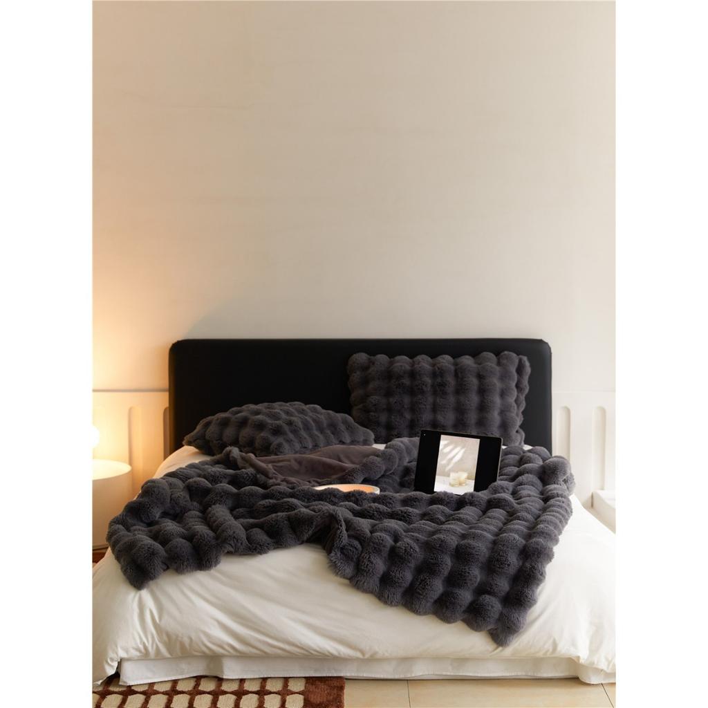 Blanket Imitation Rabbit Blanket, Bubble Velvet Blanket, Double-sided Thick Office Nap Blanket, Sofa Cover Blanket