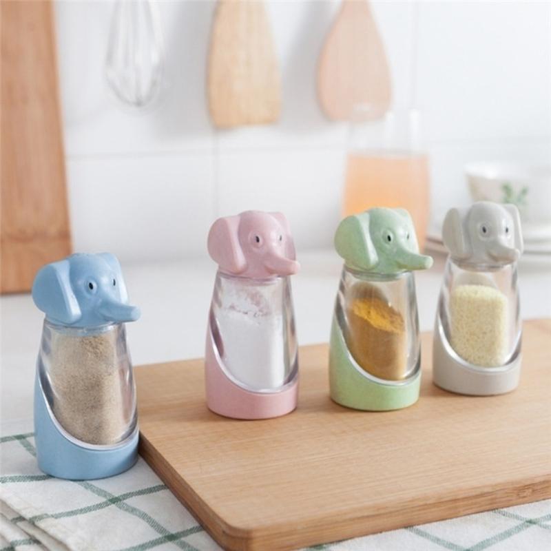 Pepper Mill Home Useful Cute Small Elephant Shape Barbecue Spray Tins Pepper Bottle Storage Bottle Gift