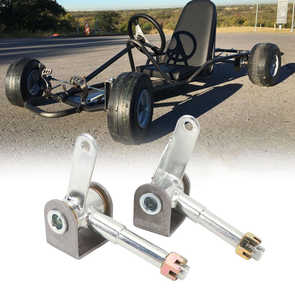 16mm M16 Wheel Front Steering Spindle Stud Flange Hub Assembly Left Right Steel Alloy for Go Kart UT