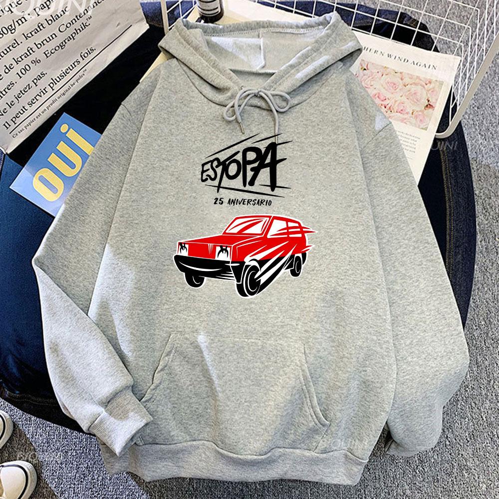 Estopa Rock Rumba Duo Hoodies Car Funny Graphic Printing Sweatshirts for Men Women Streetwear Heavy Mental Boy