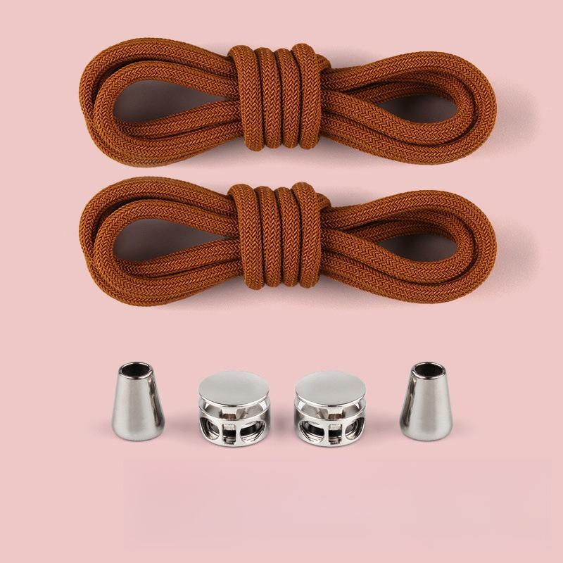 1 Paar Robuste Metall Runde Elastische Schnürsenkel ohne Binden, Hohe Elastizität für einfaches An- und Ausziehen, Verstellbare Passform für Stiefel, Schuhzubehör