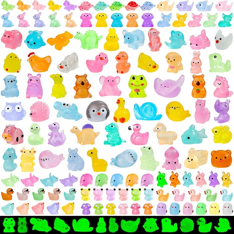 42 Pcs Mini Resin Animals 42 Styles Resin Animals Figurines Bulk for Fairy Garden Miniature Dollhouse Accessories Hide Crafts Decor