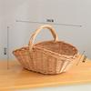 M-Modern-Willow Fruit Picnic Basket Rattan Egg Basket Kitchen Storage Basket Bamboo Portable Vegetable Basket Storage Basket