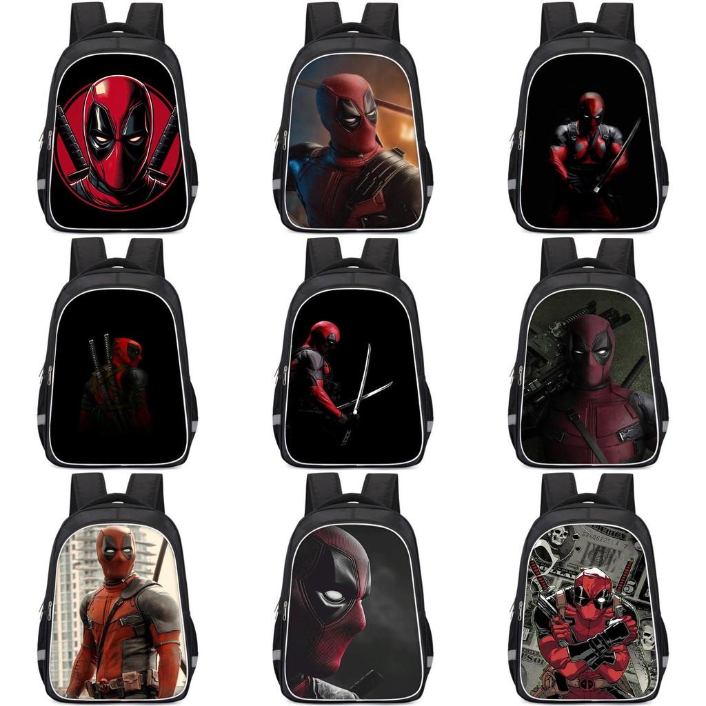 Spacious Deadpool Oxford Cloth Backpack For Kids School Lightweight And Durable