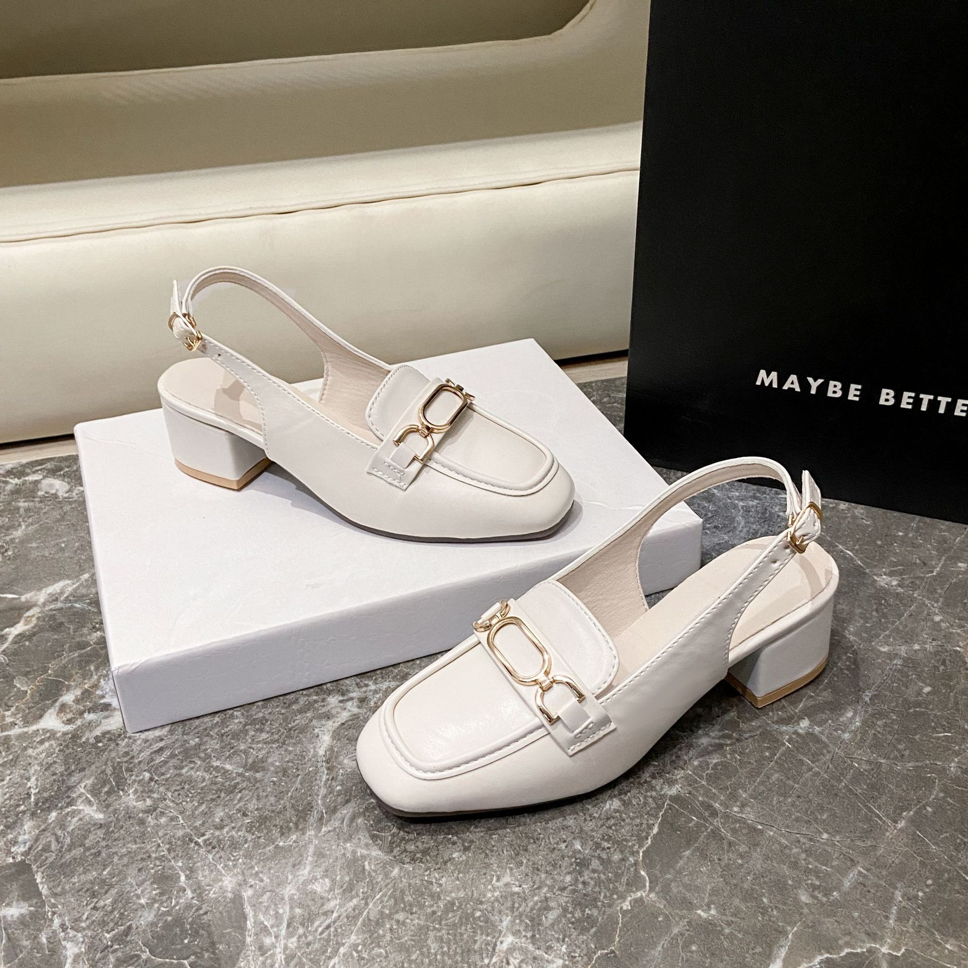 

Летние новые летние сандалии сумка головной убор верхняя одежда средний каблук женская обувь мода muller туфли толстый каблук полутапочки женские 35