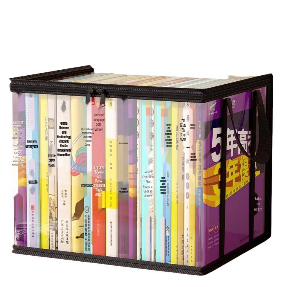 Pudełko do przechowywania książek w stylu vintage - Pyłoszczelny i odporny na wilgoć Przezroczysty organizer na książki do domu i klasy.