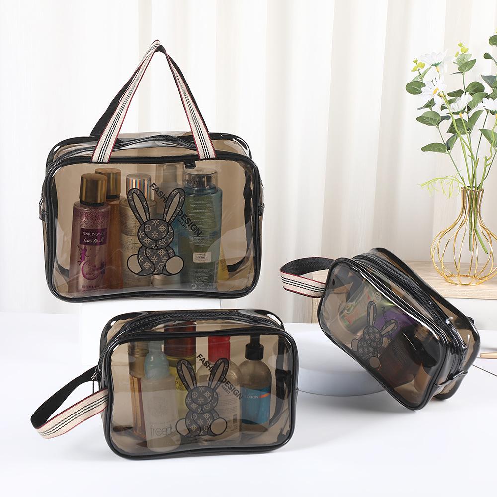 Thickened Waterproof PVC Toiletry & Makeup Travel Organizer Bag with Large Capacity