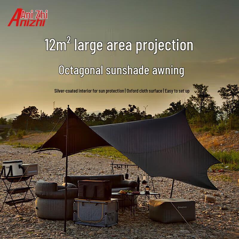 Anizhi 12m² Octagonal Blackout Sun Tarp