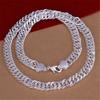 Jemný 925 Sterling Silver 10MM Řetízkový náhrdelník pro muže a ženy, masivní svatební ušlechtilé módní šperky, přívěsky a dárky