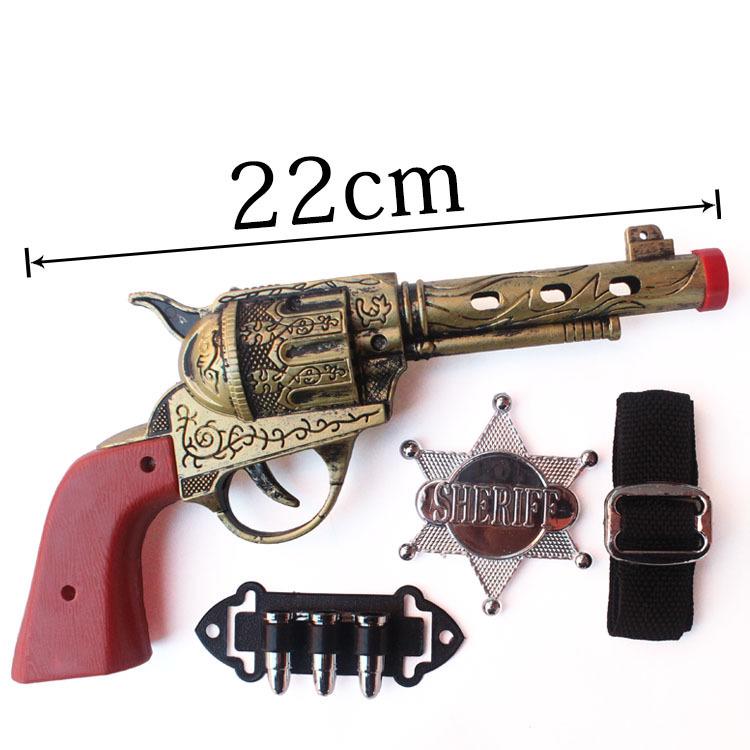 Children's Western Cowboy Costume: Silver & Gold Toy Gun Set