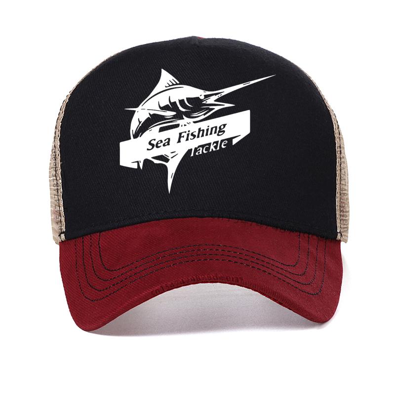 Fashion Men's Sea Fishing hat summer Breathable Casual Baseball Cap 3D Fish Print Hip hop hats men outdoors fishing Luya caps