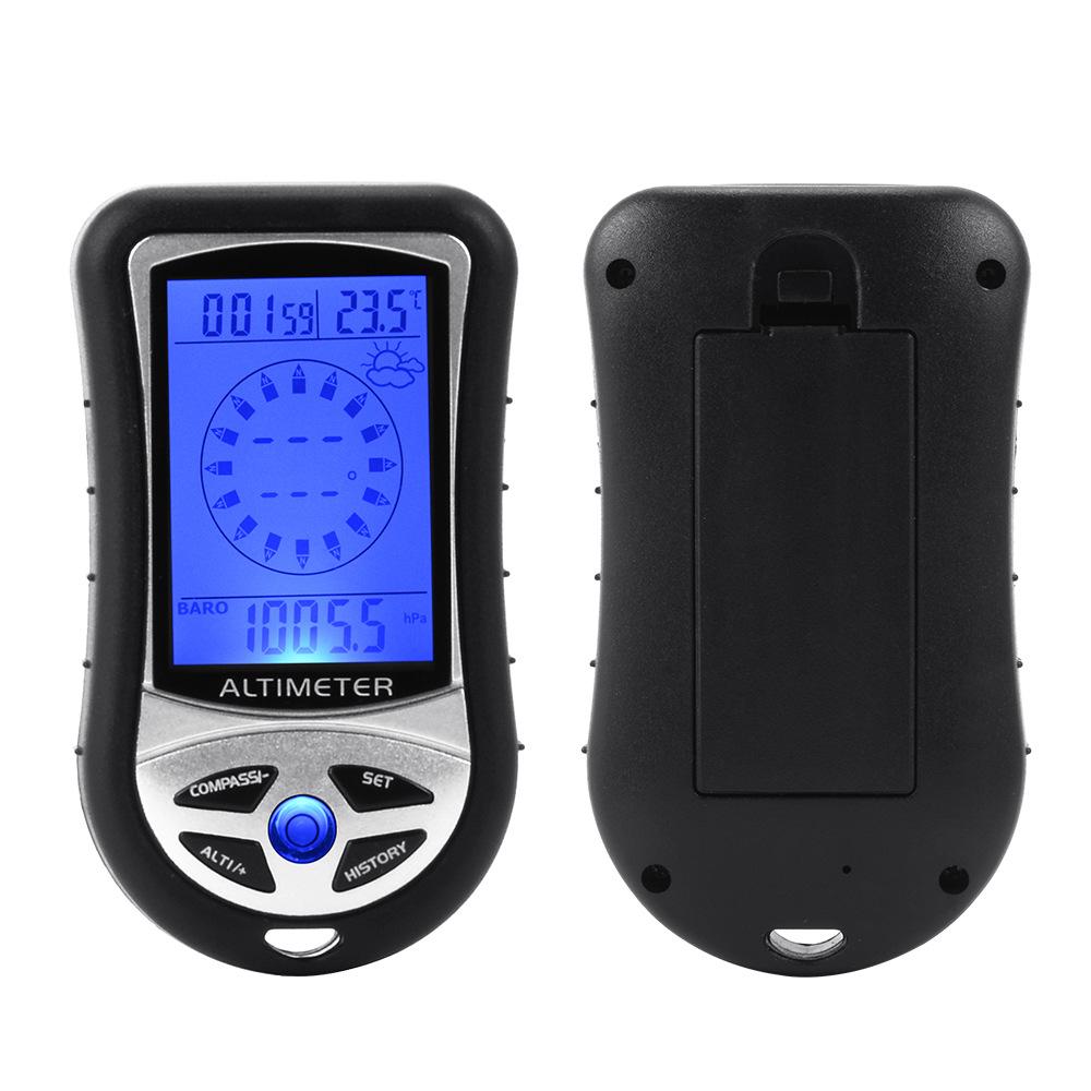 8 in 1 Multifunctional Electronic Altimeter Barometer LCD Digital Compass Thermometer Portable Handheld Height Gauge