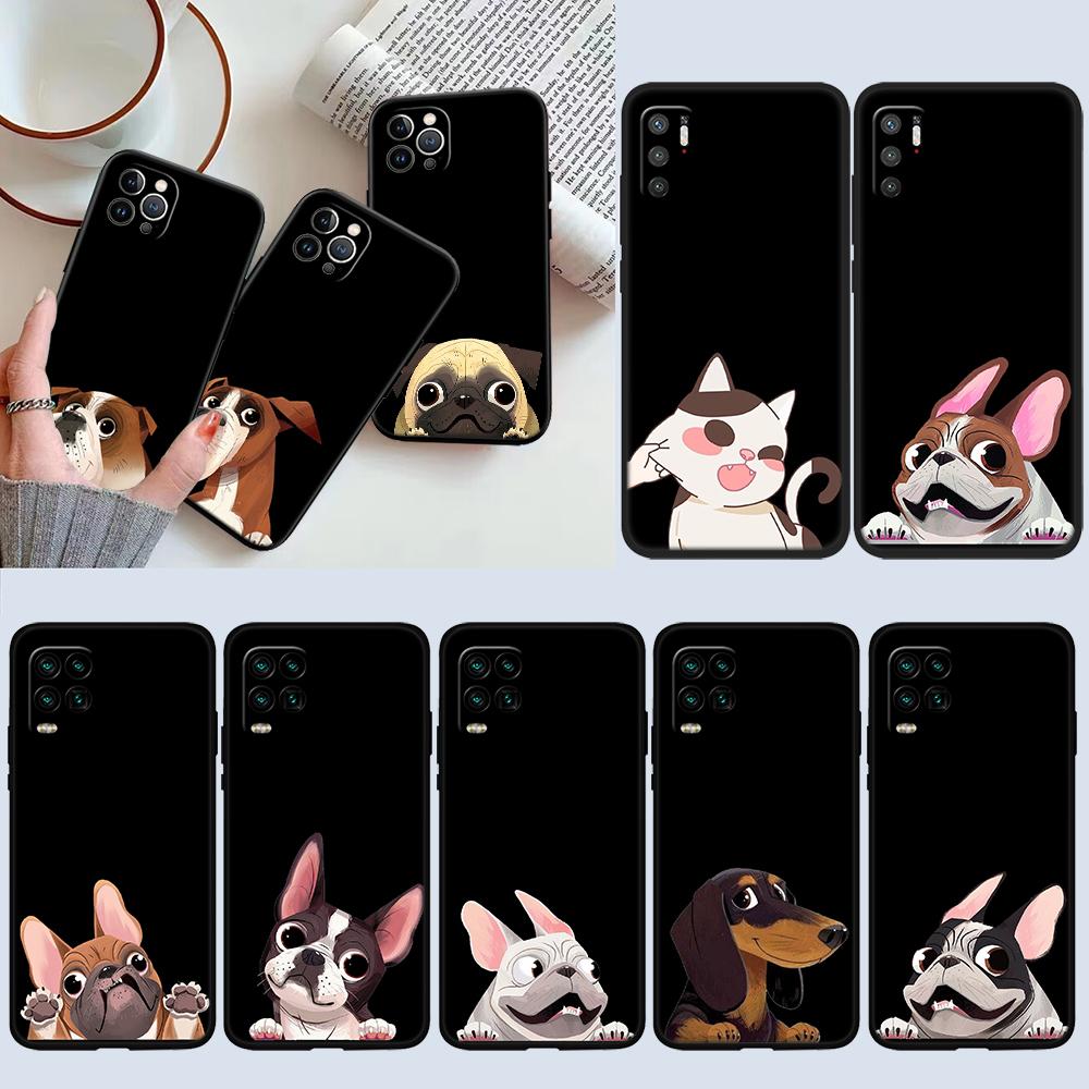 UP24 Cute Pug Dog Bull corgi Phone Case for Samsung Galaxy S20 S21 S22 Ultra FE + Plus A21S A22 A24 A25 A26 A30 A30S A31