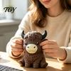 Relaxing Hand Therapy Toys Highland Cow Stress Relief Toy, Squeezable Cattle Sensory Soft Shape Toy Ball Fidget for Office Home and Classroom Anxiety
