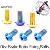 12 buc șurub fix M5x10 din aliaj de titan, manopera rafinata, mountain bike, șurub pentru disc de frână Torx T25