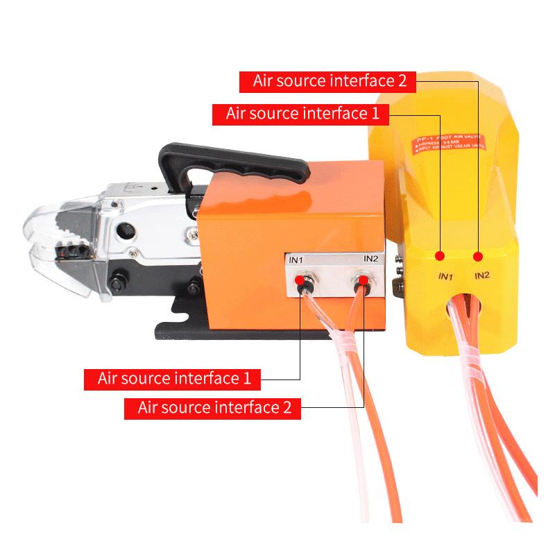 Pneumatic Crimping Pliers Terminal Crimping Machine Cold Press 0.25-10mm 10MPA Multi-function Exchangeable Mold Terminal Machine