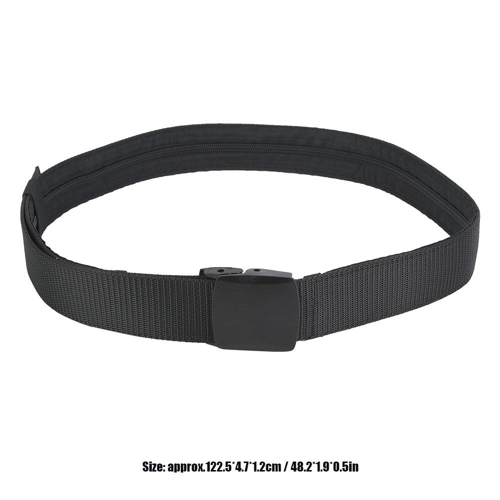 Security Money Belt, Unisex Waist Belt with Zippered Ket, for Outdoor Travel Sports Hiking Firefighters