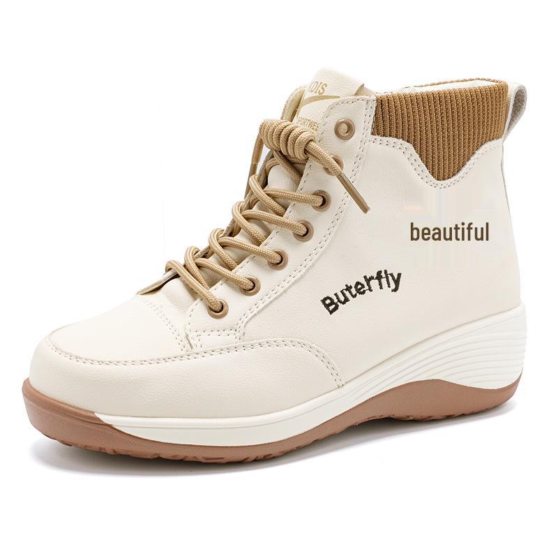Herbst/Winter 2025 Damenmode Butterfly Wedge Stiefel - Dicke Sohle, Bequeme Passform