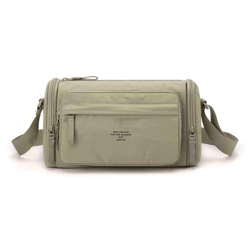Minimalist Men's Crossbody Bag with Multiple Zipper Compartments for Urban Lifestyle