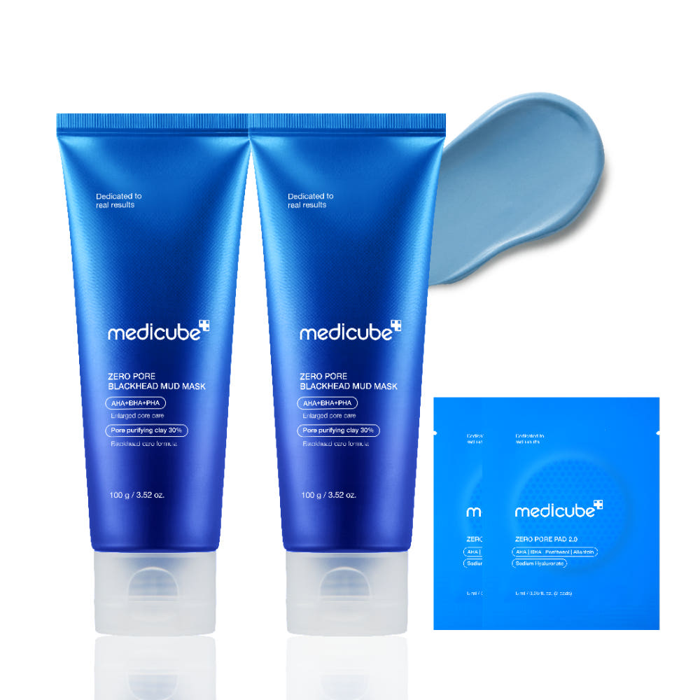 Medicube Zero Pore Blackhead Mud Pack Pore Cleansing & Sebum Control Mask 100ml x 2
