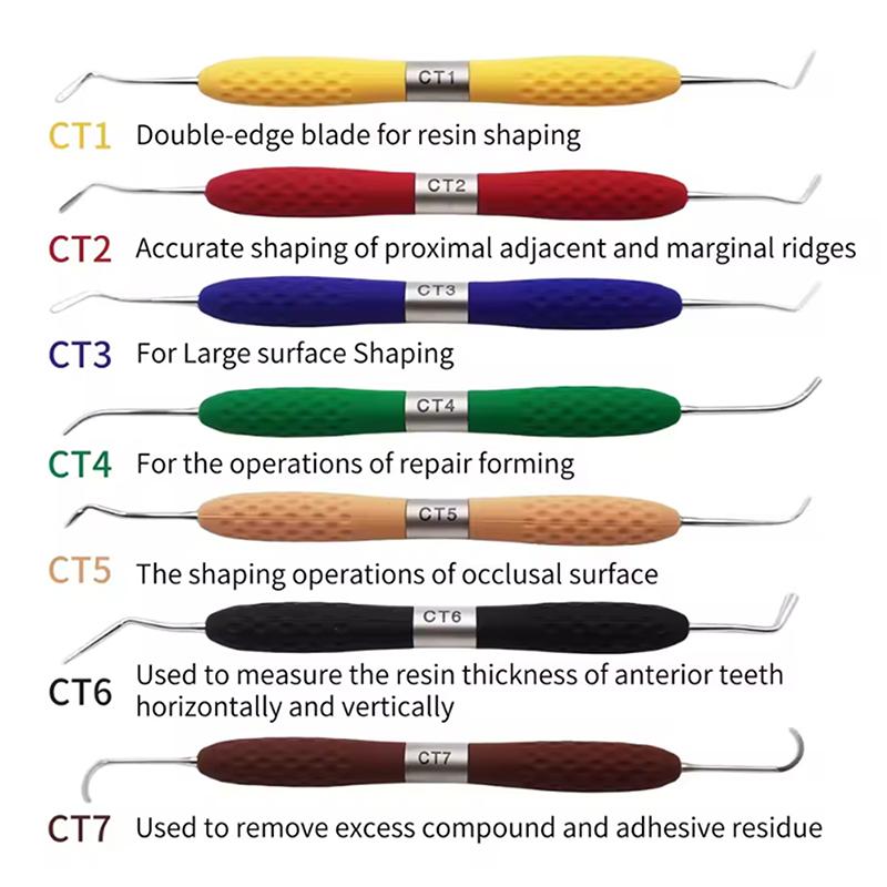 Zahnmedizinische doppelseitige Silikonharz-Füllspatel Kompositfüllung Chirurgische Instrumente Füllungen Zahnarztzubehör Zahnarztwerkzeug