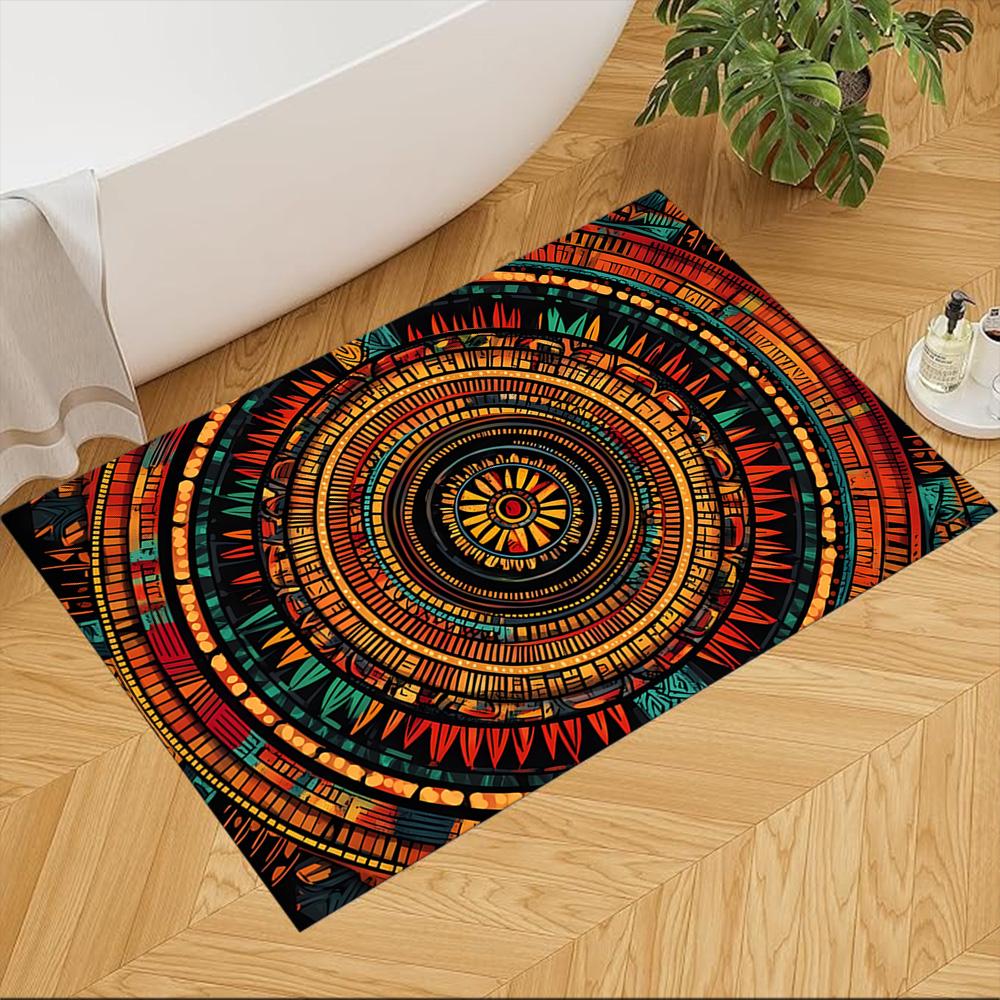 Mystic Tribal Pattern Art Non-Slip Home Carpet Design for Office Decor Living Room Gift