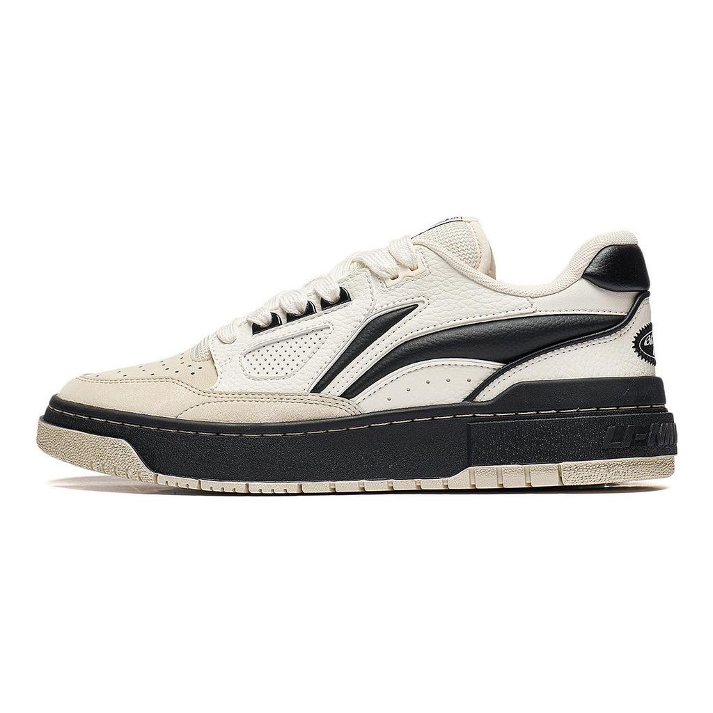 Li Ning Rookie 2 Slip Resistant Cushioning Low Top Basketball Shoes Men's Black White Khaki ABCT055-1