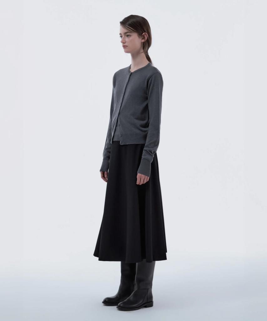 Mausolleum Long Flare Suit Skirt - Dark Navy