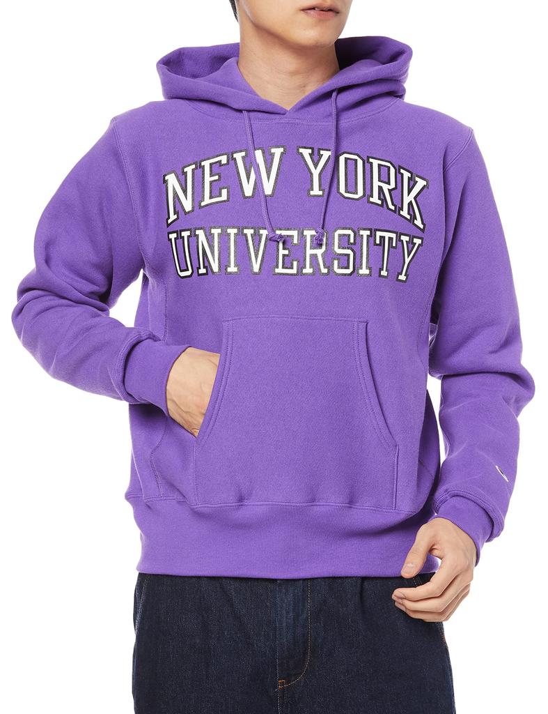 Champion Reverse Hooded Made in Size S Weave® Sweatshirt, USA, C5-U107, Men's, Violet,