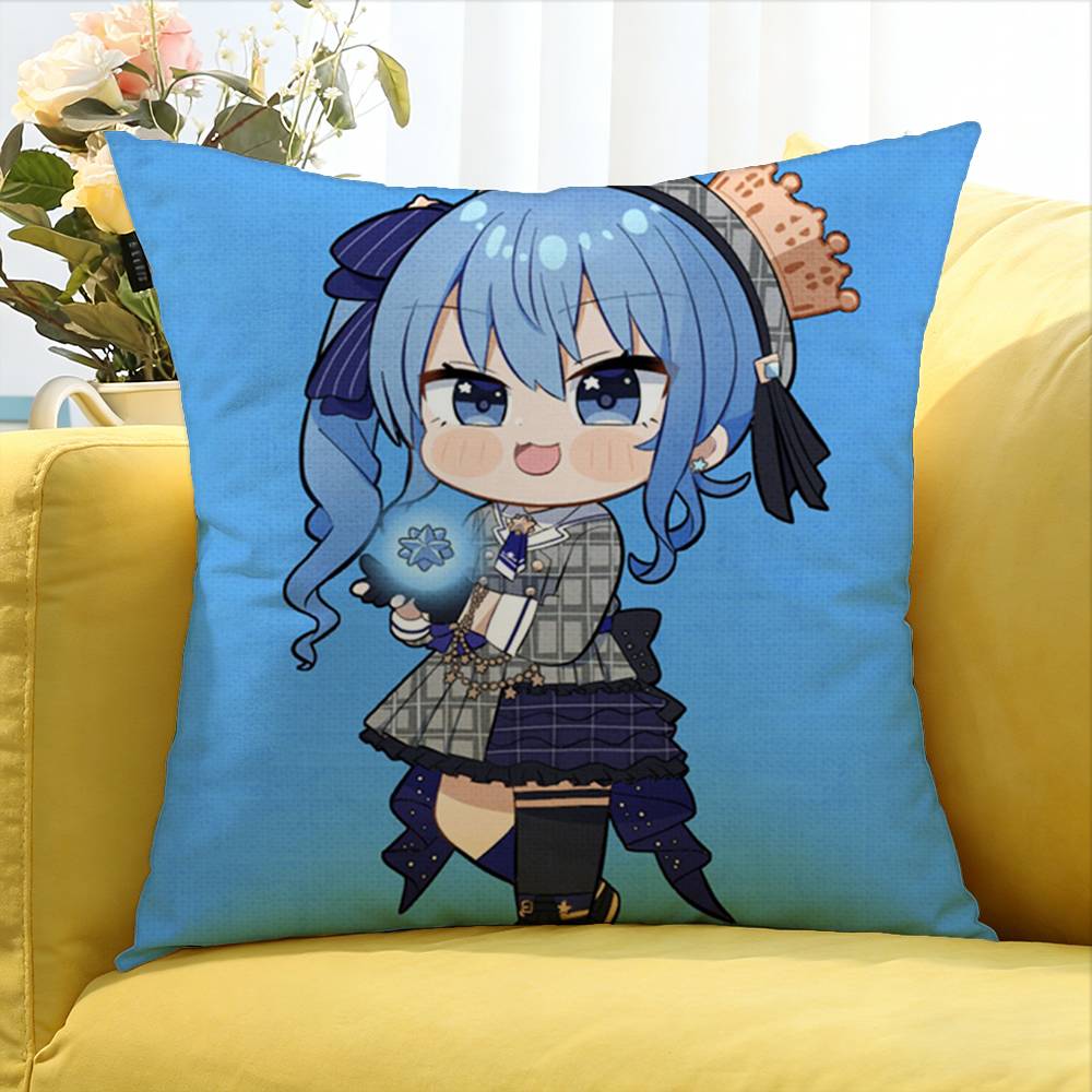 Hololive VTuber Kawaii Hoshimachi Suisei World Various Sizes Square Pillow Case For Car Home Bedchamber Decor