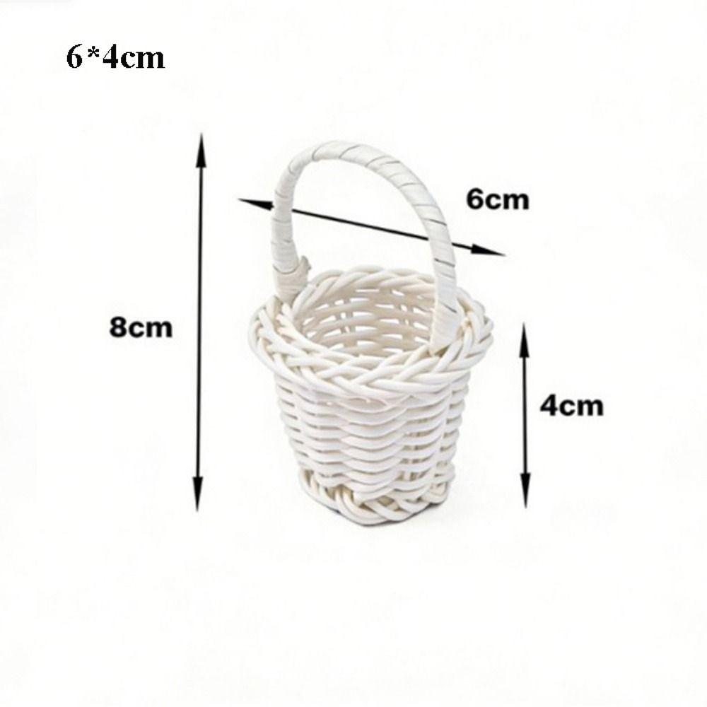 Beautiful Handmade Flower Storage Basket Hand-Woven Round Shape Storage Baskets Shopping Storage Hamper Basket
