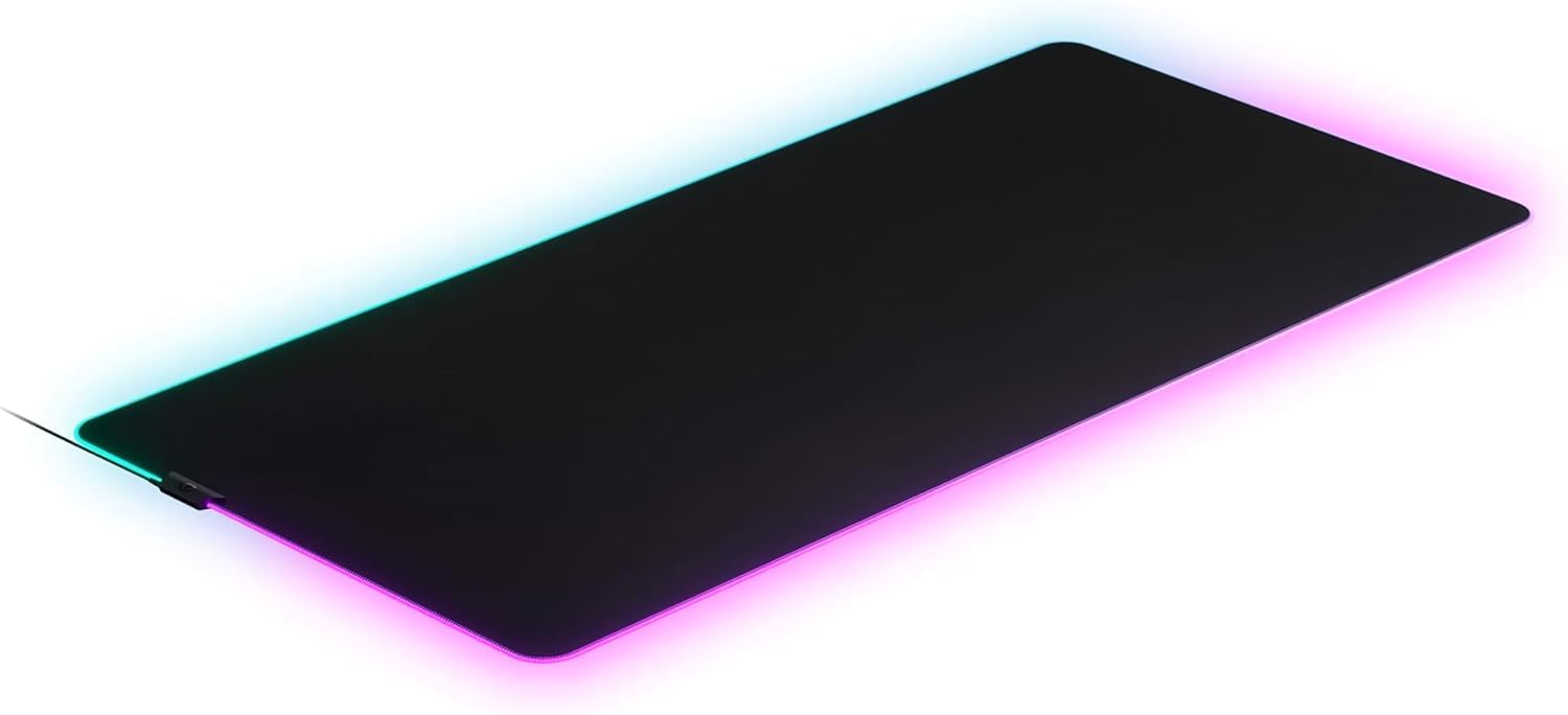 

Коврик для игровой мыши с большой RGB-подсветкой, резиновая основа x 59 см x QcK Prism 3XL 63512, нескользящий, 12,2 см, 0,4 см [Товар]