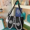 Schoolbag Korean simple foreign style polka dot love rabbit ear backpack 1011 summer new commuter student backpack