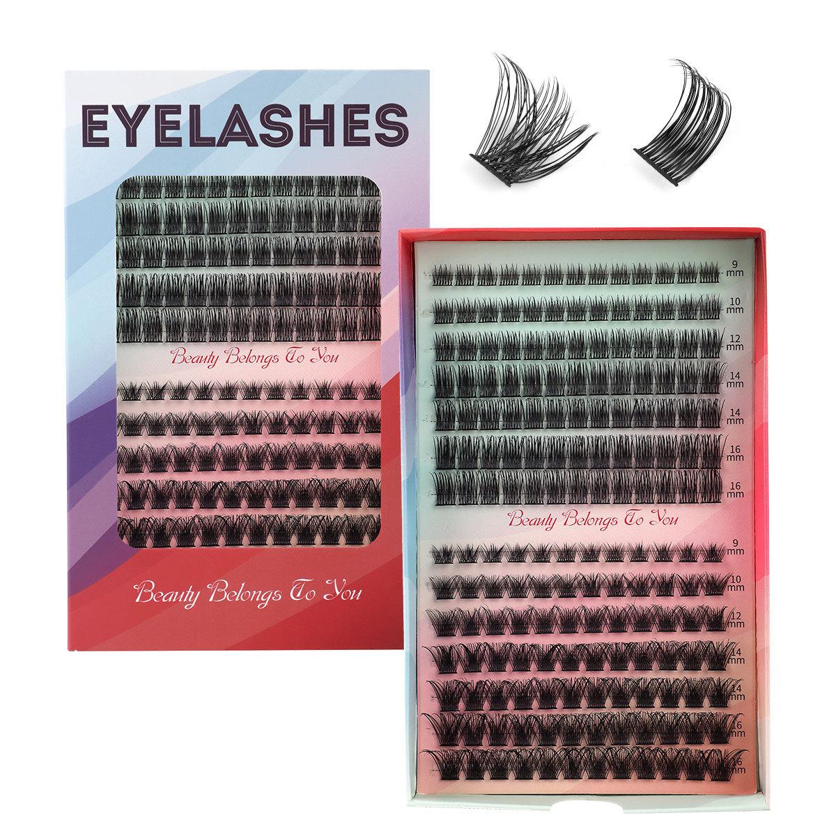 

Diy Segmented Single-Cluster False Eyelashes 9-16Mm Eyelashes C Curvature Dense Curl