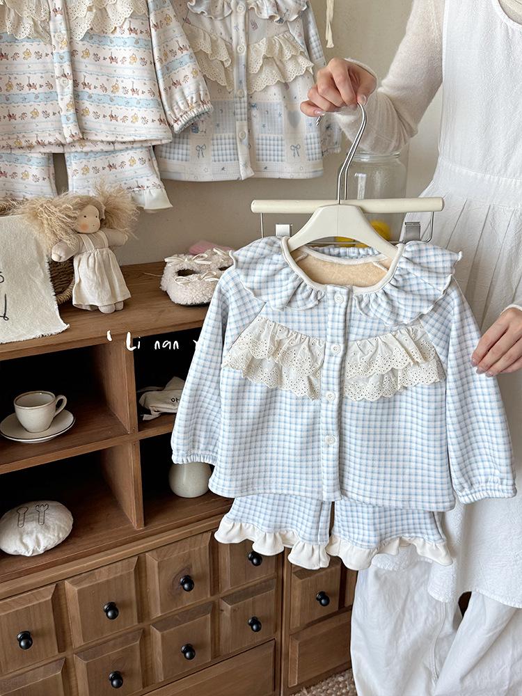 Girls' Winter Pajama Set - Cozy Autumn Homewear for Babies & Kids