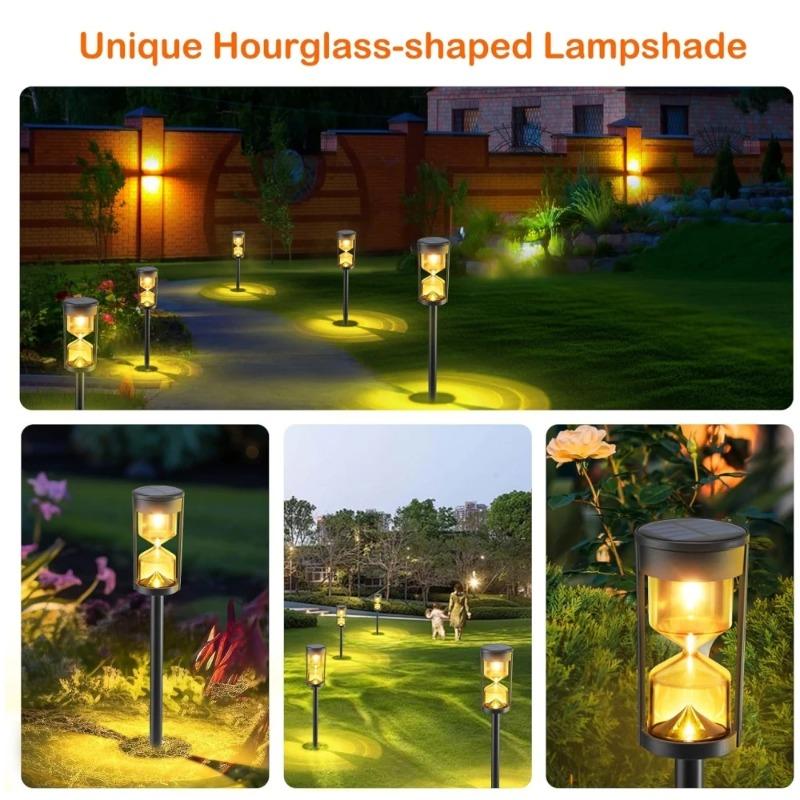 4 STÜCK Solarleuchten Außen Wasserdicht Solar Gartenleuchten Wegleuchten für Ihren Garten, Landschaft, Weg, Einfahrt, Gehweg Dekoration