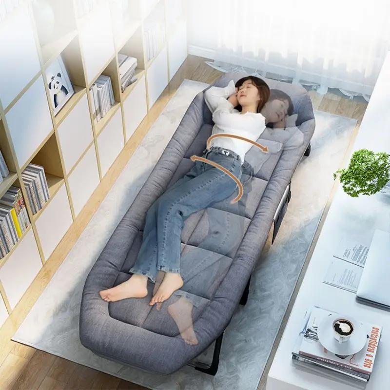 Klappbett Einzelmetall Gästebett Schlafzimmermöbel 6 Gänge Verstellbare Designs Büro Freizeit Tragbar